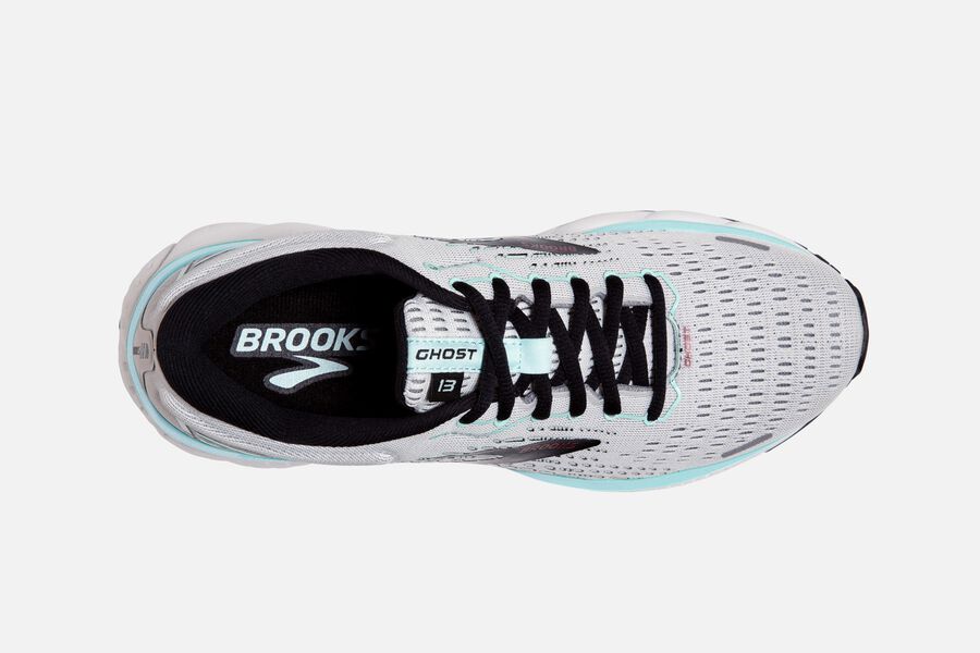 Brooks Running Shoes - Ghost 13 Road Womens - White/Black - RPZ-317904